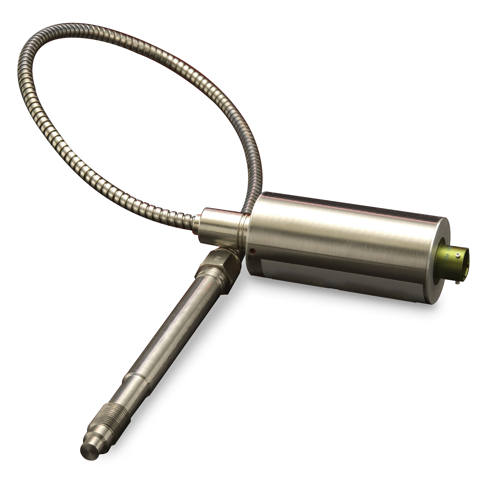 Melt Pressure Transducer, 3.3 mV/Volt, 6” Stem with 18” Flex Hose,  0-7,500 psi. - Image 1