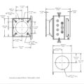 Drawer Magnet, 8″ x 8″, with Undrilled Blank Steel Top Flange and Universal Slotted Bottom Flange