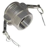 Cam & Groove Coupling, Type C 2" Stainless Steel, Female Coupler x Hose Shank