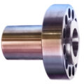 End Cap, Autojector, 36mm, 2.9″ OD, 3.5″ OAL M72X2.0 Mounting Thd, 1.75″-8 Nozzle Thd,4140/HT/Chrome