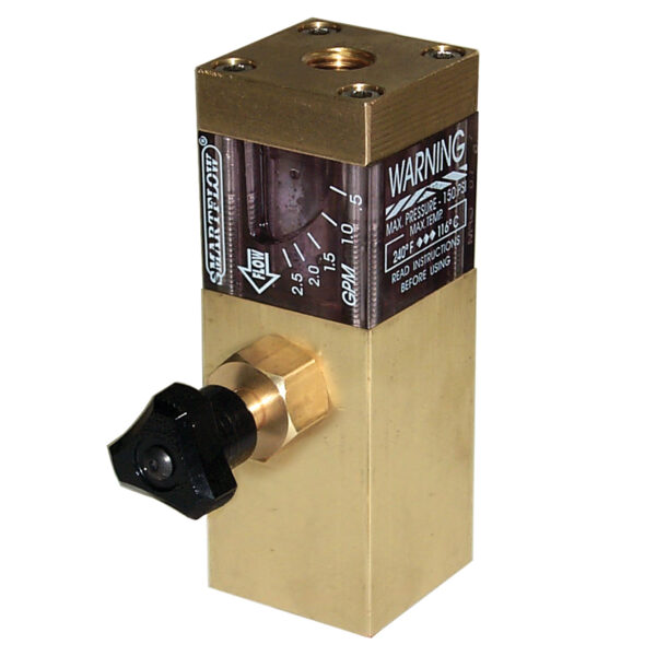 Flow Regulator, Brass, 1/4" NPT Inlet, 3/8" NPT Outlet, 1.5 gpm