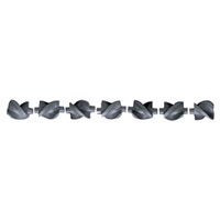 Helix Set, (7) Pieces: (2) Flat Faced, (2) Right Flutes And (3) Left Flutes.