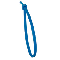 Cable Tie, Nylon, 5.7" Overall Length, 40 lb Minimum Tensile Strength, 100 Per Bag, Color: Blue