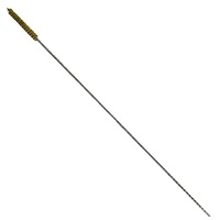 Brass Bristle, Power Driven (Double Spiral) Tube Brush, 1/4" Brush Diameter, 12" Length