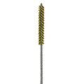 Brass Bristle, Power Driven (Double Spiral) Tube Brush, 1/4″ Brush Diameter, 12″ Length