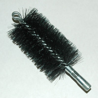 Brush, Heavy Duty Barrel, 2-3/4" OD, High Carbon Steel, Double Stem And Spiral