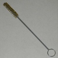 Brass Bristle Tube Brush, 9/16" Brush Diameter, 9" Length