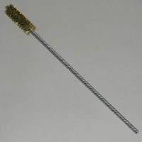 Brass Bristle, Power Driven (Double Spiral) Tube Brush, 3/4" Brush Diameter, 12" Length