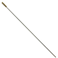 Brass Bristle, Power Driven (Single Spiral) Tube Brush, 1/4" Brush Diameter, 12" Length