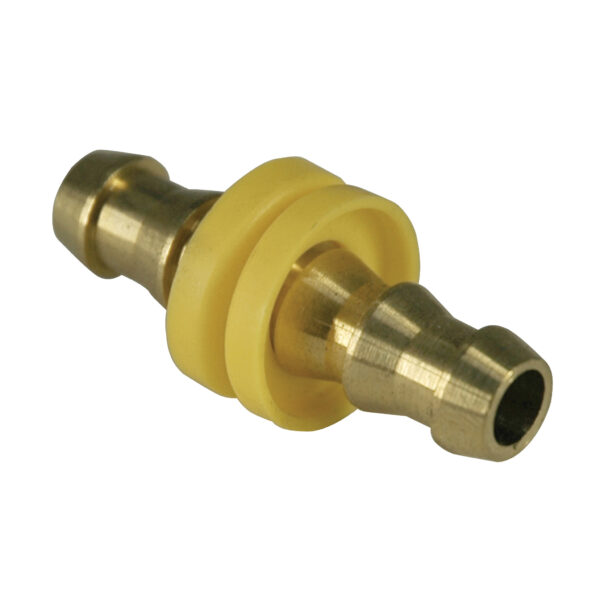Hose Mender, 3/8" Inside Diameter Hose, Push-On, Brass.
