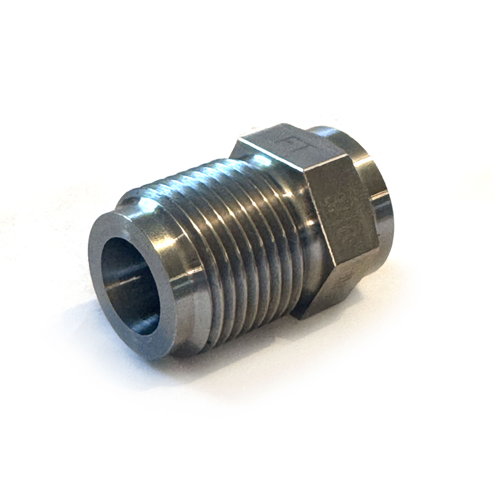 Nozzle Tip, FT, 1-1/2" OAL, 7/8"-14, 1/2" RO, 3/4" Radius, 3/16" Orifice. - Image 2