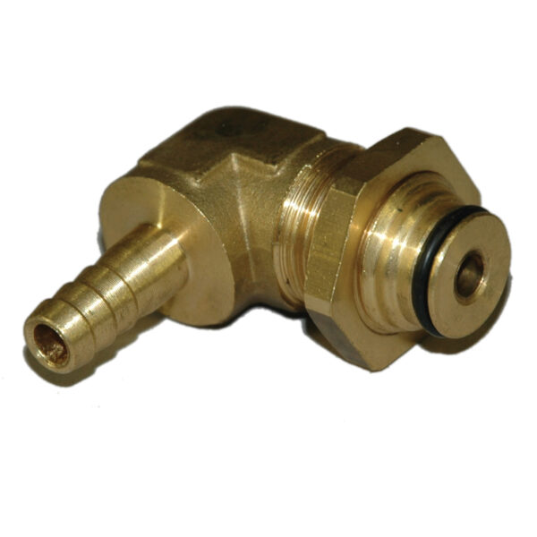 Hose Barb, 90 Deg, 3/8" ID Hose