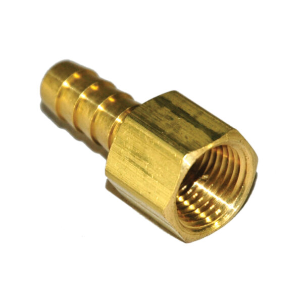 Hose Barb, 3/8" Inside Diameter Hose, 3/8" Female NPT, Straight, Brass