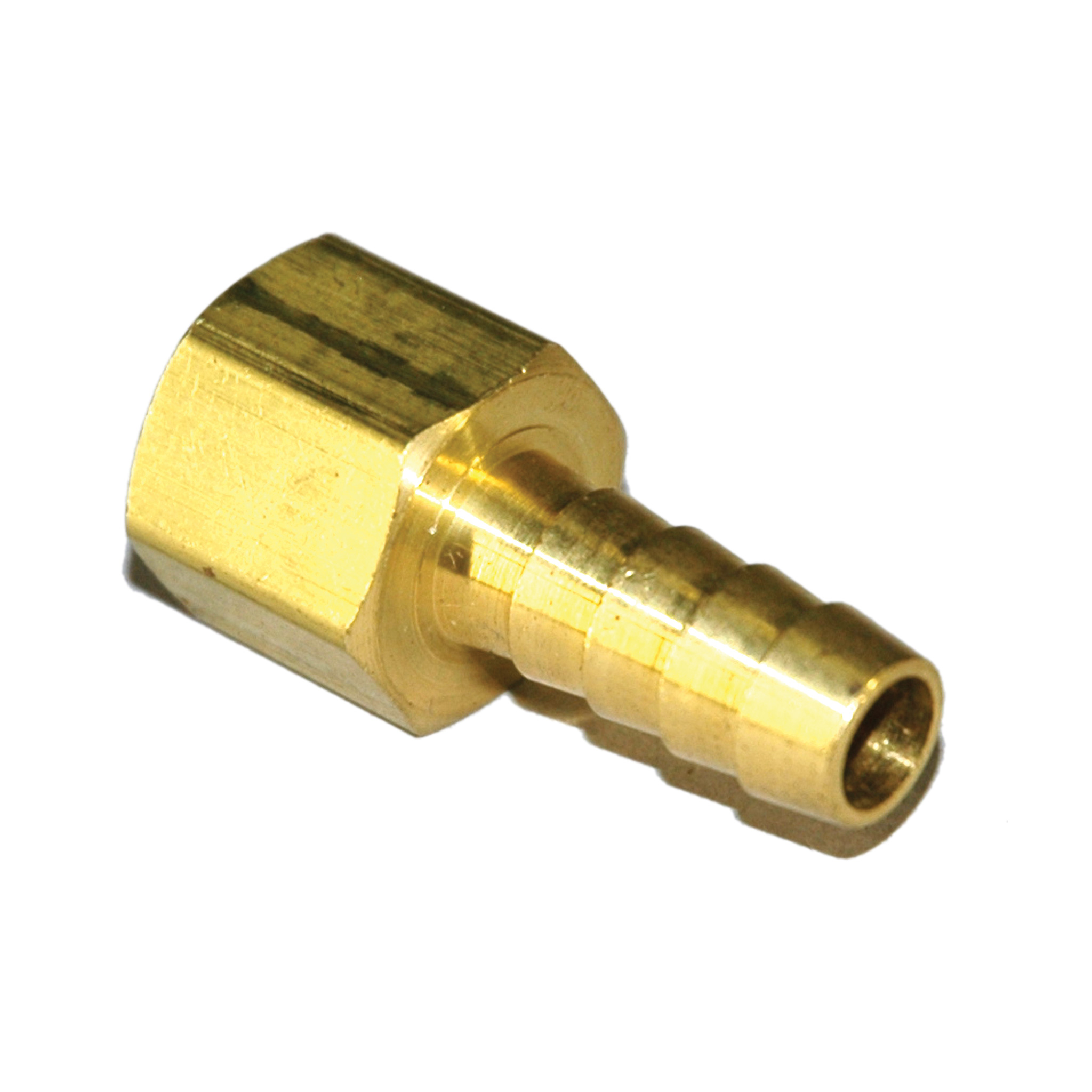 Hose Barb, 3/8" Inside Diameter Hose, 3/8" Female NPT, Straight, Brass - Image 2