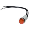 Indicator Light, Amber, 250 V, 1/2 Watt, 6″ Leads (22 Awg), Push-Type Light