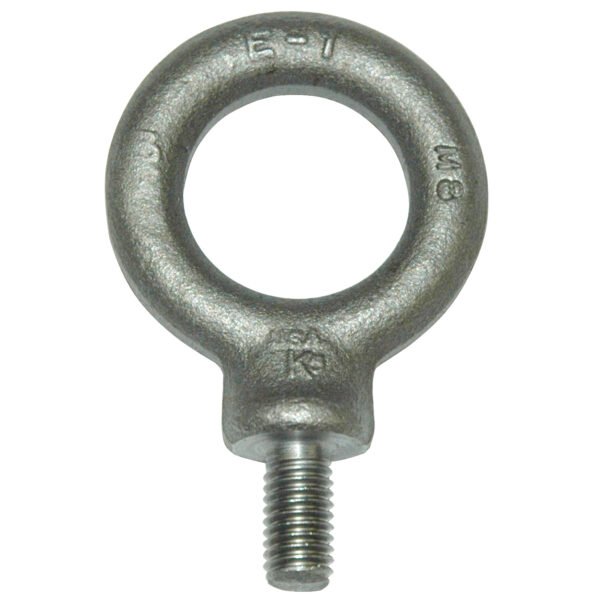 Eyebolt, 500 kg (1,102 lb.) Capacity, Metric, Shouldered, Forged Steel, M8 X 1.25 Thread Size