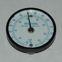 Surface Thermometer, Dual Magnetic Mounts, 0 to 150 Degrees F, -20 to 65 Degrees C.