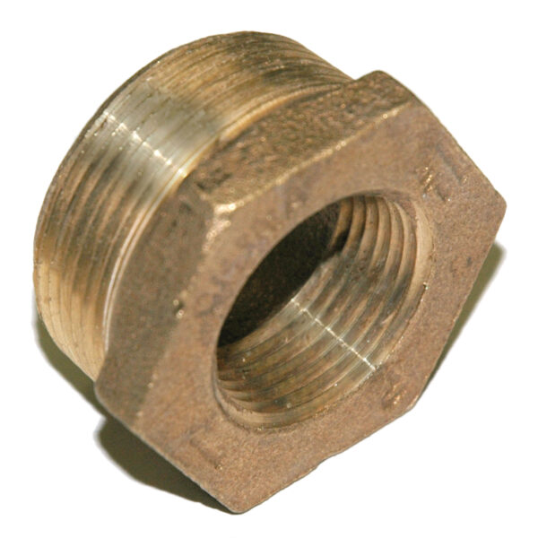 Bushing, Hex, 1-1/2" x 1" NPT, Bronze