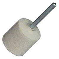 Mounted Felt Cylindrical Polishing Bob 3/4" Diameter x 3/4" Head Length x 1/8" Diameter Shank, Hard