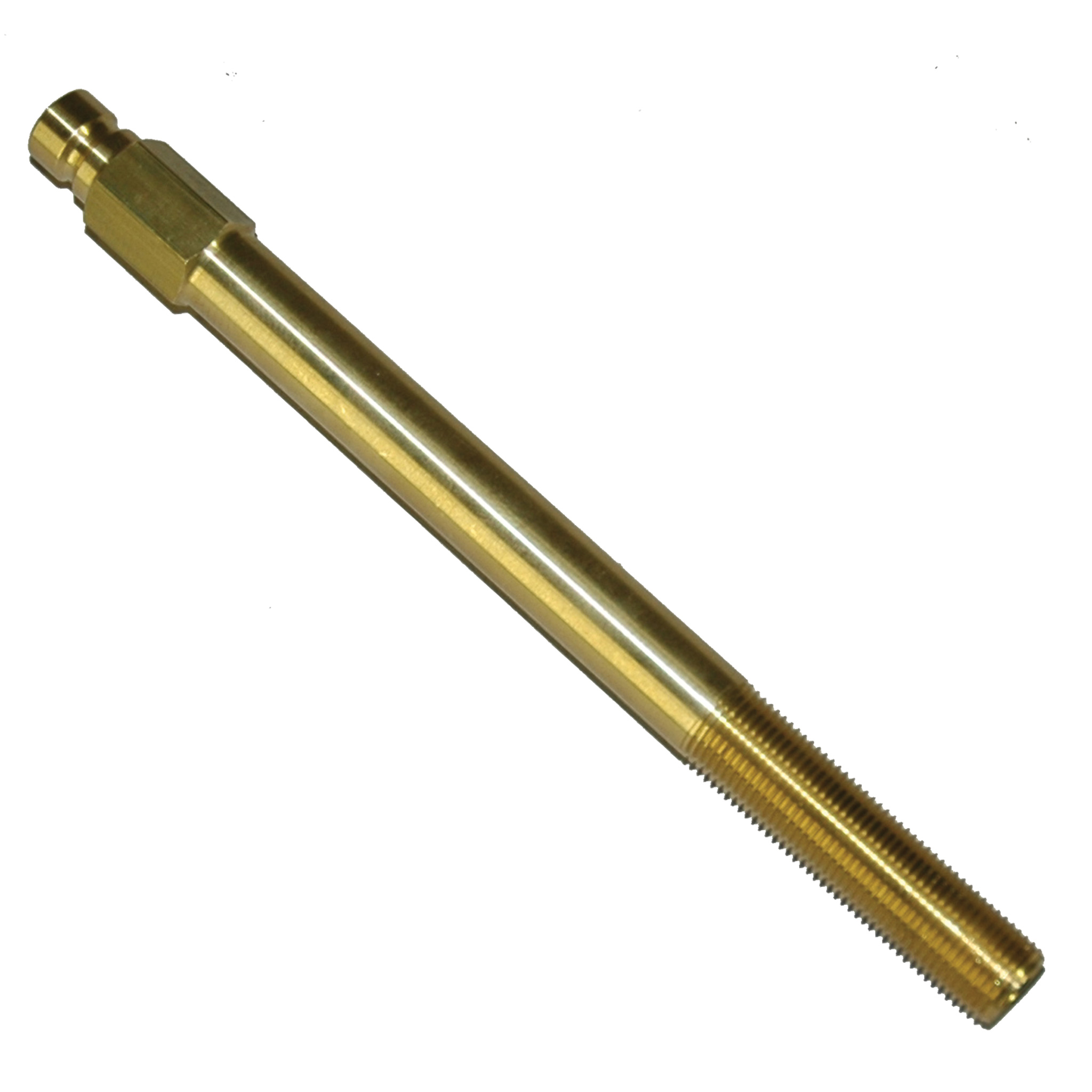 Plug, Water Extension, 200 Series, 1/4" Passage, 5.5" Length, 1/8" NPT, Brass - Image 2
