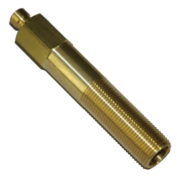Plug, Water Extension, 200 Series, 1/4" Passage, 4" Length, 3/8" NPT, Brass