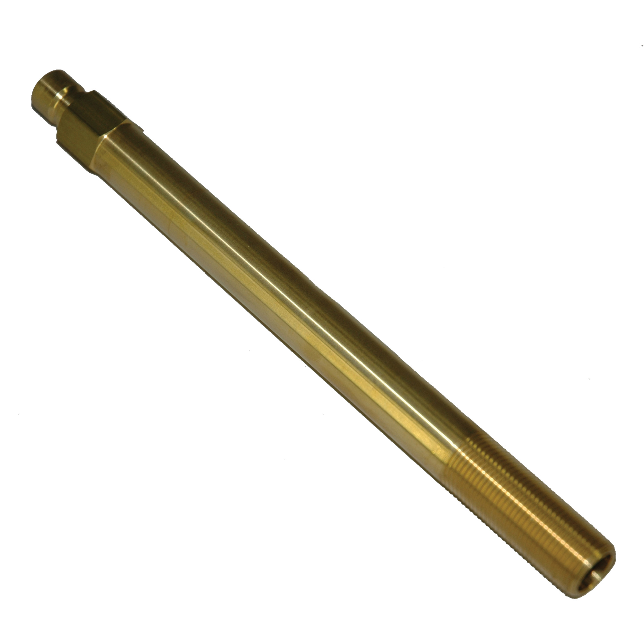 Plug, Water Extension, 300 Series, 3/8" Passage, 8.5" Length, 3/8" NPT, Brass - Image 1