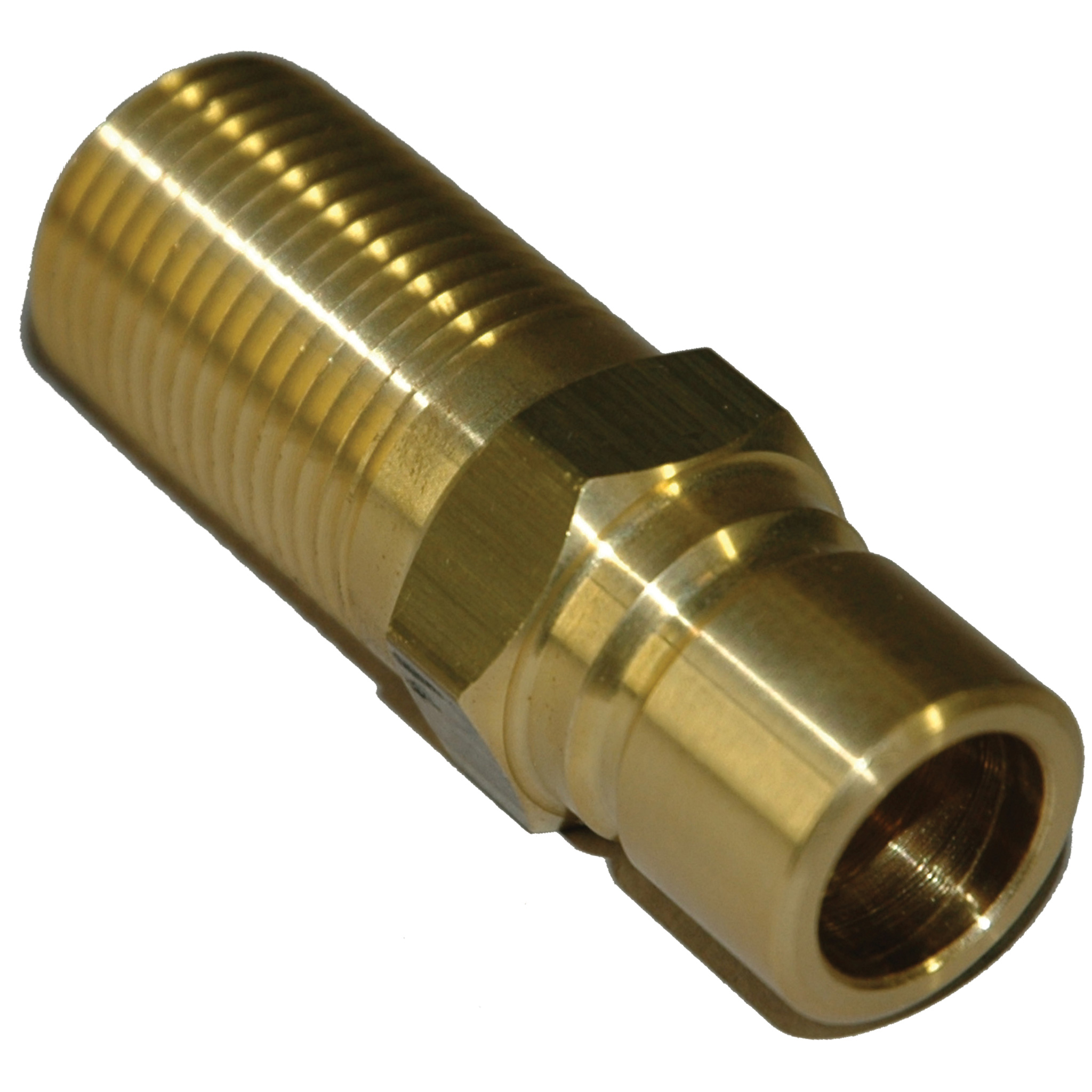 Plug, Water Extension, 500 Series, 1/2" Passage, 2.5" Length, 1/2" NPT, Brass - Image 1
