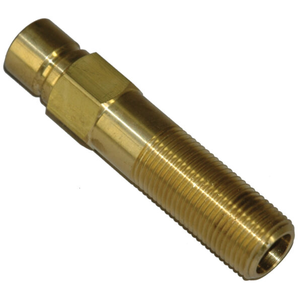 Plug, Water Extension, 500 Series, 1/2" Passage, 4" Length, 1/2" NPT, Brass