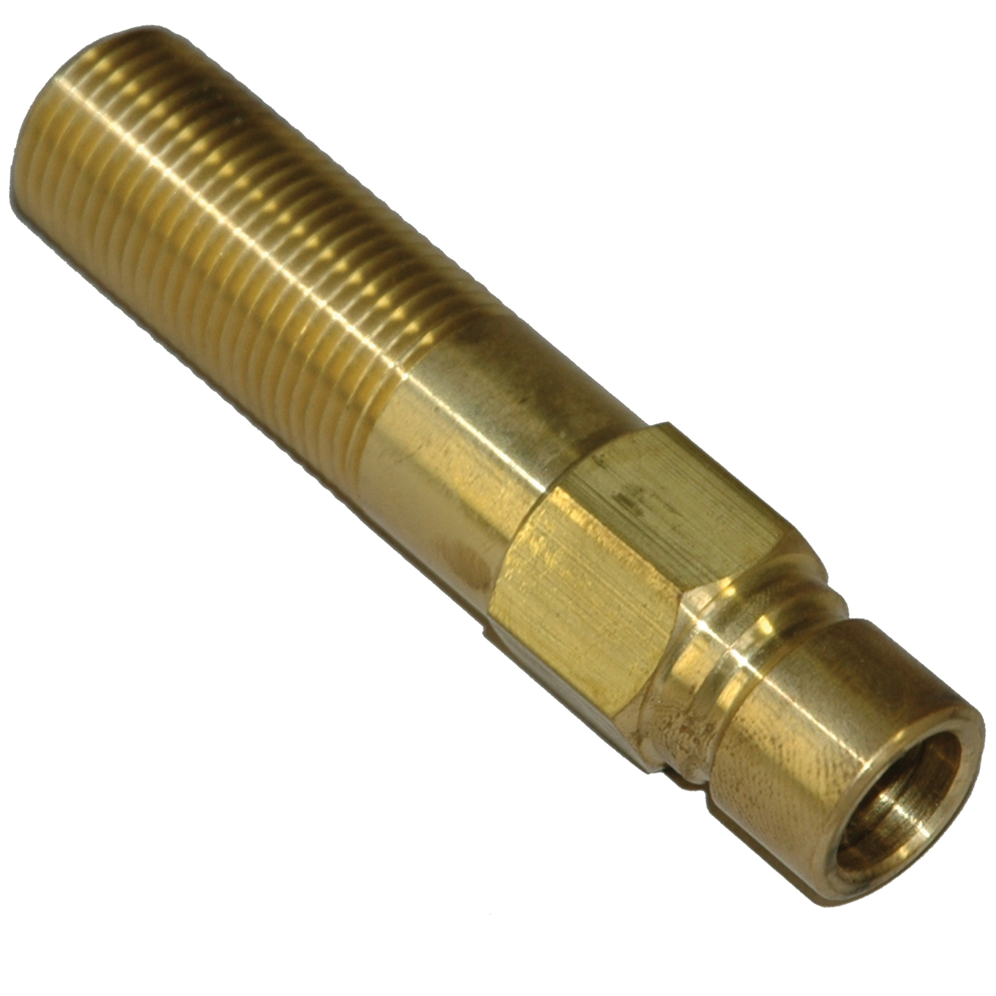 Plug, Water Extension, 500 Series, 1/2" Passage, 4" Length, 1/2" NPT, Brass - Image 2