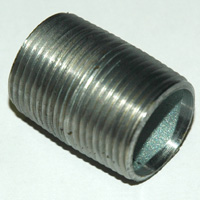 Pipe Nipple, 3/4" NPT, Close, Galvanized Steel