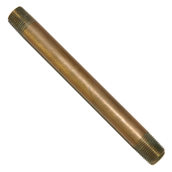 Pipe Nipple, 1/8" NPT, 4" Length, Brass