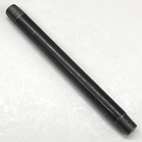 Pipe Nipple, 1/4" NPT, 6" Length, Black Steel