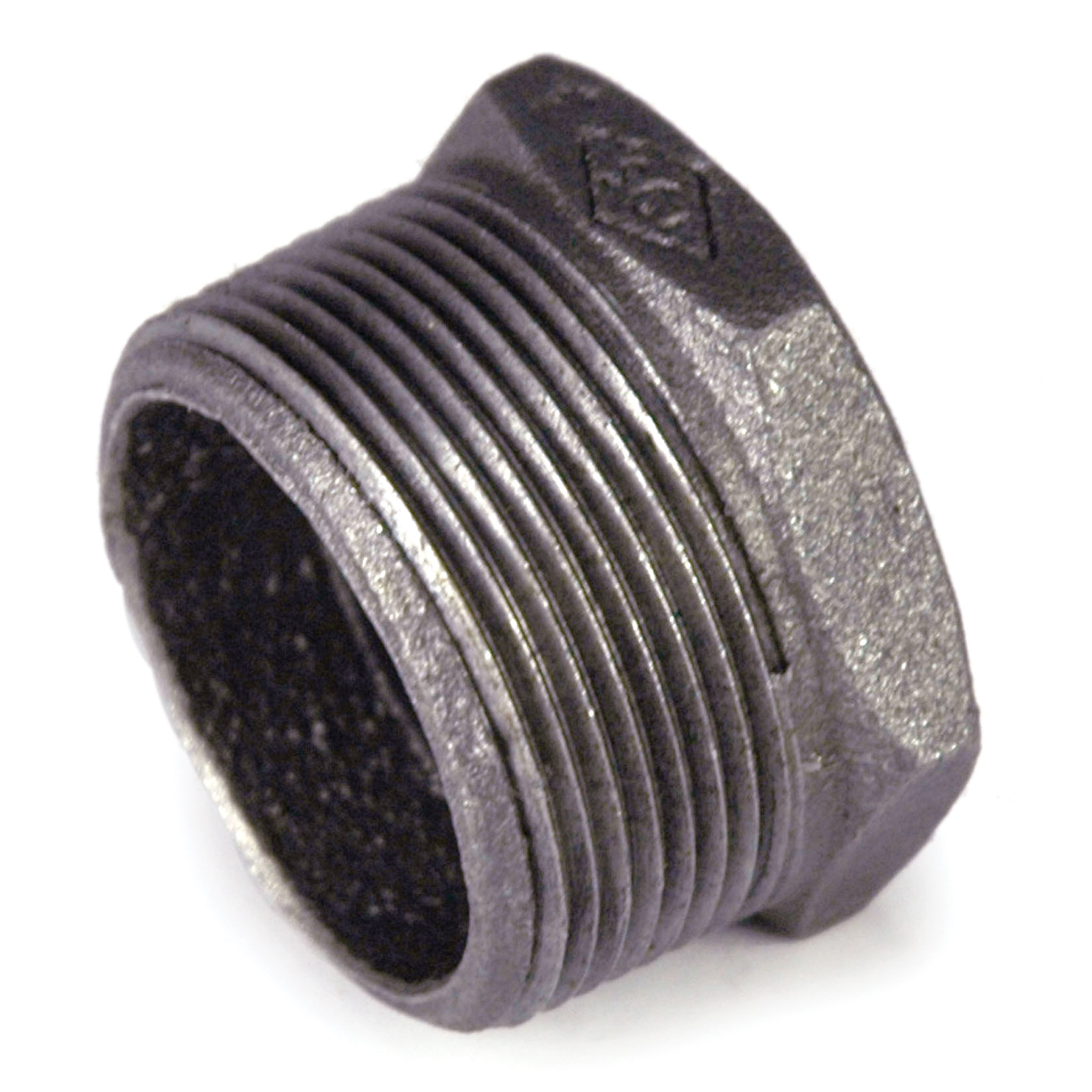 Bushing, Hex,  1/2" x 1/4" NPT, Black Steel - Image 1