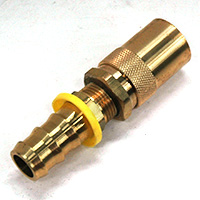 Coupler, 1/2" Passage, 3/4" Hose Barb, Straight, Push-On, 506P Series.