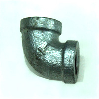 Elbow, 90 Degree, 1/4" NPT, Galvanized Steel