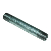 Pipe Nipple, 1/8" NPT, 2-1/2" Length, Galvanized Steel