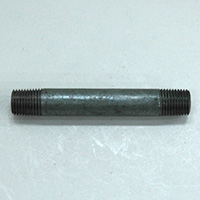 Pipe Nipple, 1/4" NPT, 3-1/2" Length, Galvanized Steel