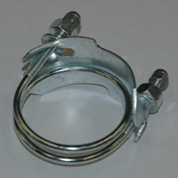 Spiral Double Bolt Hose Clamp, Counterclockwise, 2"