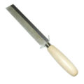 Trim Knife, Square Point, 6″, 6″ Long X 1″ Wide Blade, One Sided, Wooden Handle With Guard