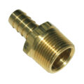 Hose Barb, 1/2″ Inside Diameter Hose, 3/4″ Male NPT, Straight, Brass.