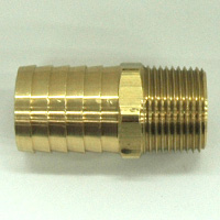Hose Barb, 1" Inside Diameter Hose, 3/4" Male NPT, Straight, Brass.