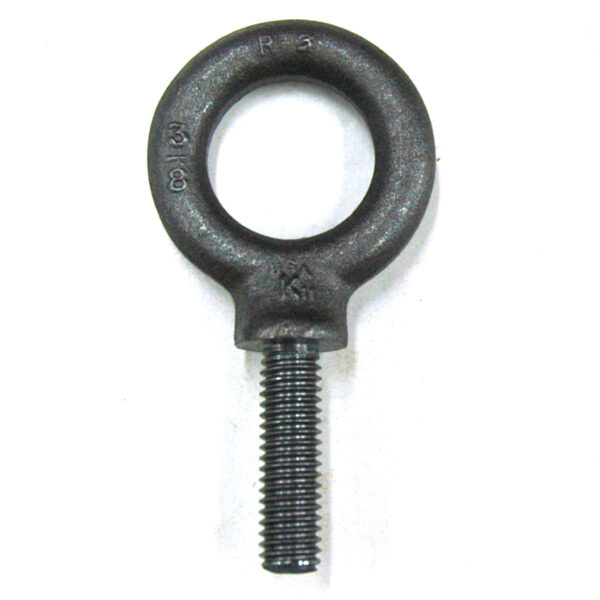 Eyebolt, 1,300 lb. Capacity, Standard, Shouldered, Forged Steel, 3/8"-16 Thread Size
