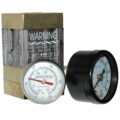 Flowmeter, 1/2″ NPT, 8.0 gpm, Brass, Thermometer and Pressure Gauge (100 psi)