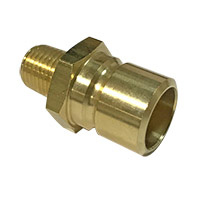 Plug, Water, 500 Series, 1/2" Passage, 1/4" NPT Male, Brass