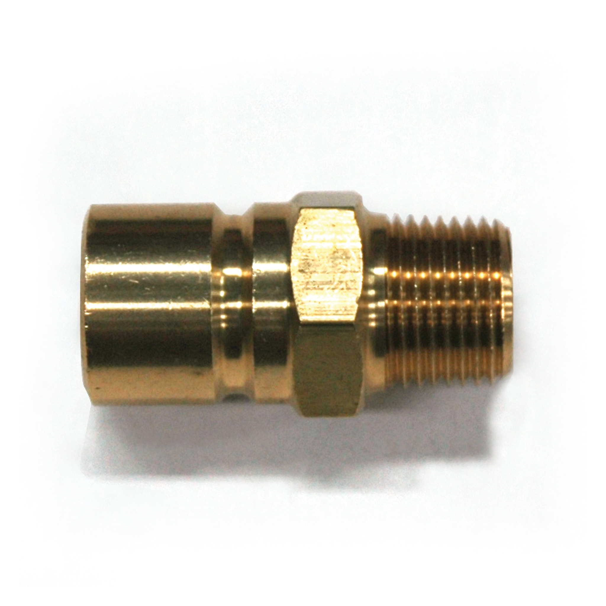 Plug, Water, 500 Series, 1/2" Passage, 3/8" NPT Male, Brass - Image 2