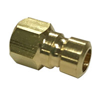 Plug, Water, 200 Series, 1/4" Passage, 1/16" NPT Female, Brass