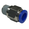Push to Connect Tube Fitting, Connector, Male, 10mm OD Tube, 1/4″ BSPP