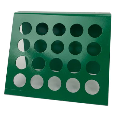 Nozzle Tip Rack, Holds (20) Nozzle Tips, 16 Gauge Steel, Painted IMS Industrial Green
